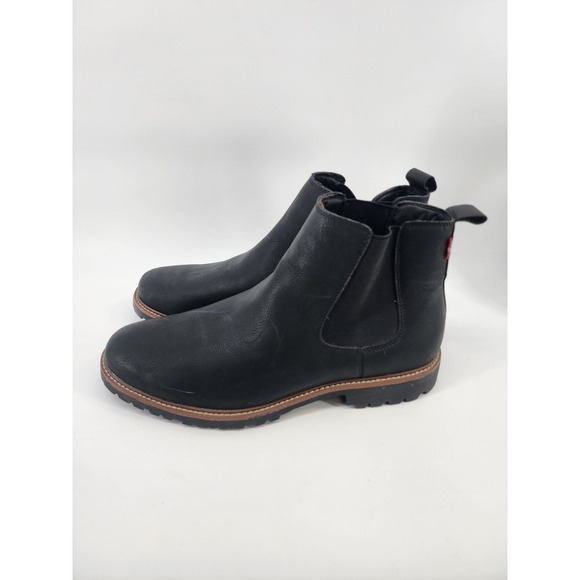 Levi's Other - Levis Mens 51085101M Black Synthetic Leather Chelsea Ankle Boots Size 13 US
